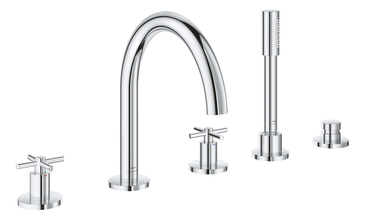 Grohe Atrio 5 Delikli Ankastre Küvet Bataryası (Sıva Üstü Grubu) - GROHE 29408000