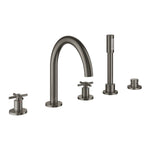 Grohe Atrio 5 Delikli Ankastre Küvet Bataryası (Sıva Üstü Grubu), Fırçalı Sert Grafit - alternatif görünüm - GROHE 29408AL0