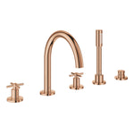 Grohe Atrio 5 Delikli Ankastre Küvet Bataryası (Sıva Üstü Grubu), Bakır - alternatif görünüm - GROHE 29408DA0