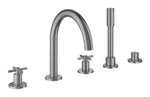 Grohe Atrio 5 Delikli Ankastre Küvet Bataryası (Sıva Üstü Grubu), Paslanmaz Çelik - GROHE 29408DC0