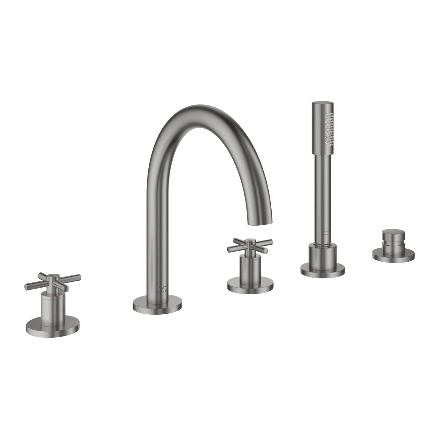 Grohe Atrio 5 Delikli Ankastre Küvet Bataryası (Sıva Üstü Grubu), Paslanmaz Çelik - alternatif görünüm - GROHE 29408DC0