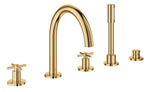 Grohe Atrio 5 Delikli Ankastre Küvet Bataryası (Sıva Üstü Grubu), Altın - GROHE 29408GL0
