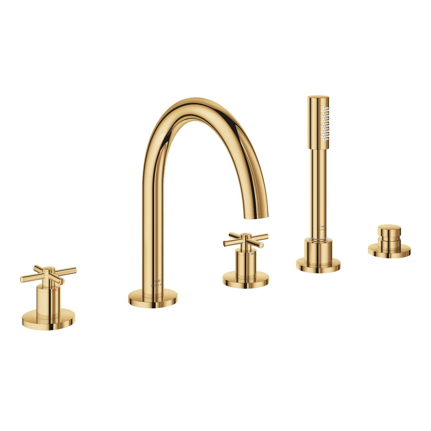 Grohe Atrio 5 Delikli Ankastre Küvet Bataryası (Sıva Üstü Grubu), Altın - alternatif görünüm - GROHE 29408GL0