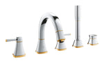 Grohe Grandera 5 Delikli Küvet Bataryası, Krom-Altın - GROHE 29415IG0