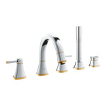 Grohe Grandera 5 Delikli Küvet Bataryası, Krom-Altın - alternatif görünüm - GROHE 29415IG0