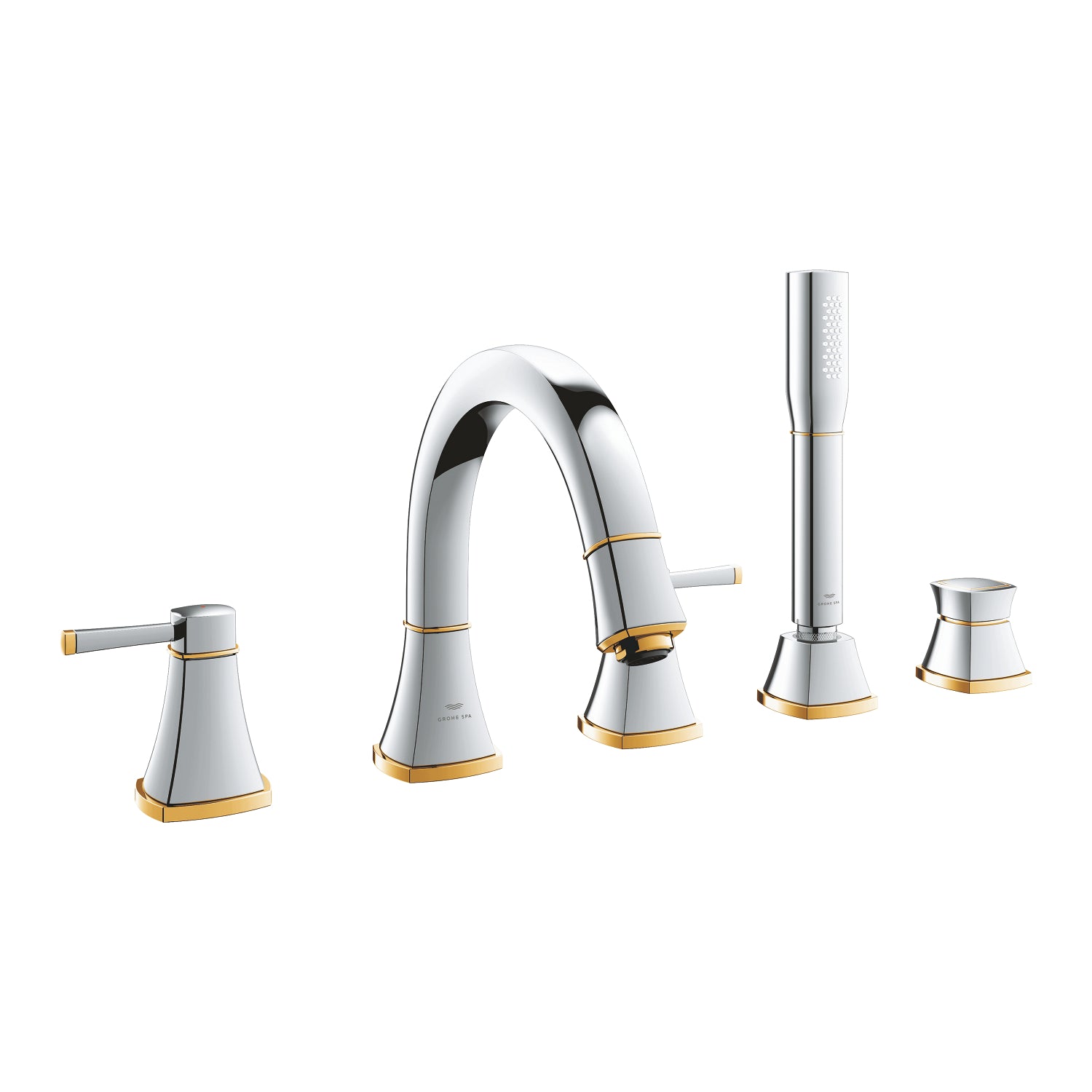 Grohe Grandera 5 Delikli Küvet Bataryası, Krom-Altın - alternatif görünüm - GROHE 29415IG0