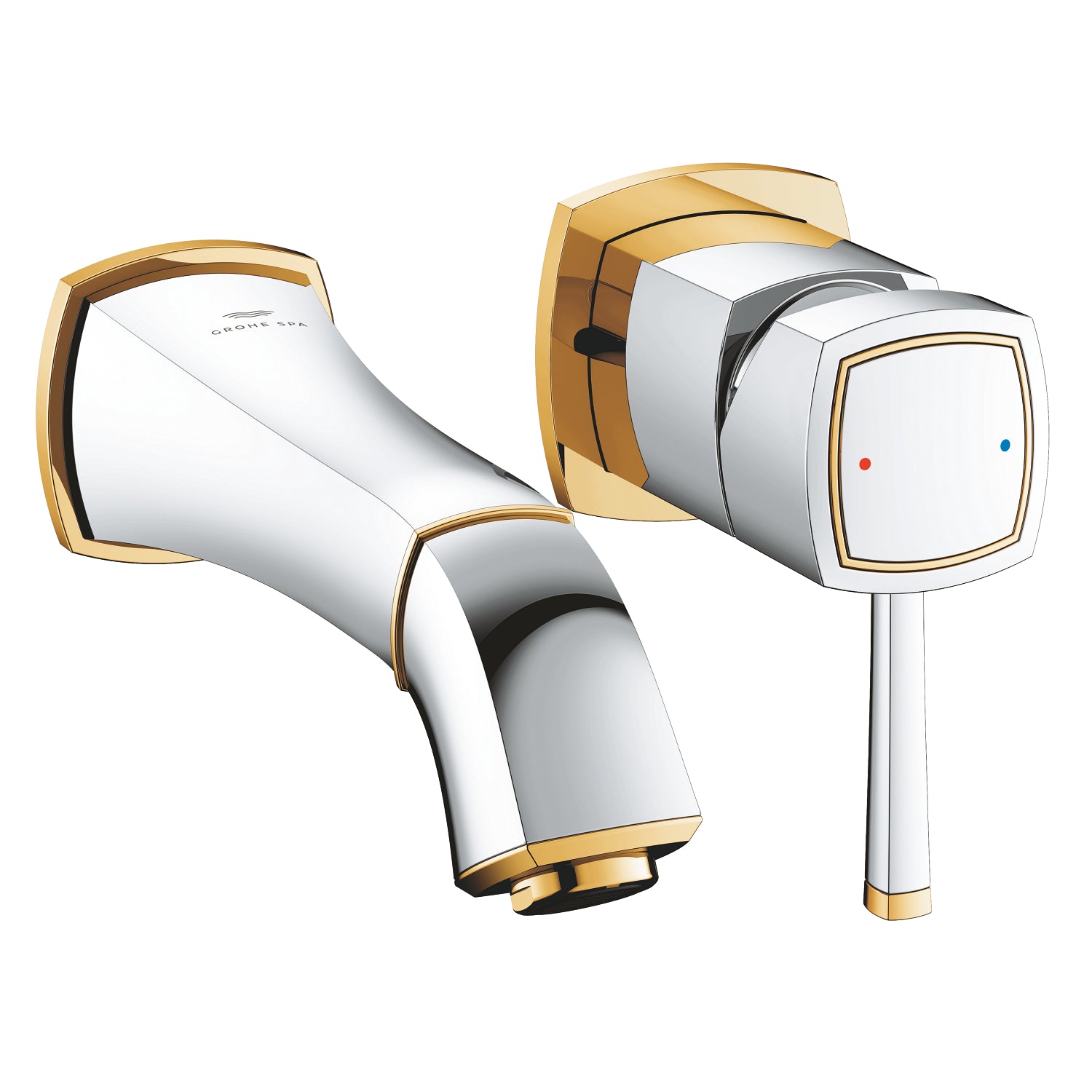 Grohe Grandera Ankastre Lavabo Bataryası (Sıva Üstü Grubu), Krom-Altın - alternatif görünüm - GROHE 29416IG0