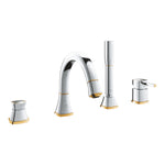 Grohe Grandera 4 Delikli Küvet Bataryası, Krom-Altın - alternatif görünüm - GROHE 29418IG0