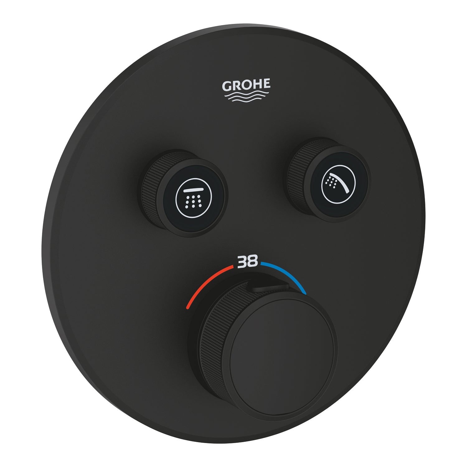 Grohe Grohtherm SmartControl Ankastre Termostatik Banyo/Duş Bataryası (Sıva Üstü Grubu), 2 Yollu, Hayalet Siyah - alternatif görünüm - GROHE 29507KF0