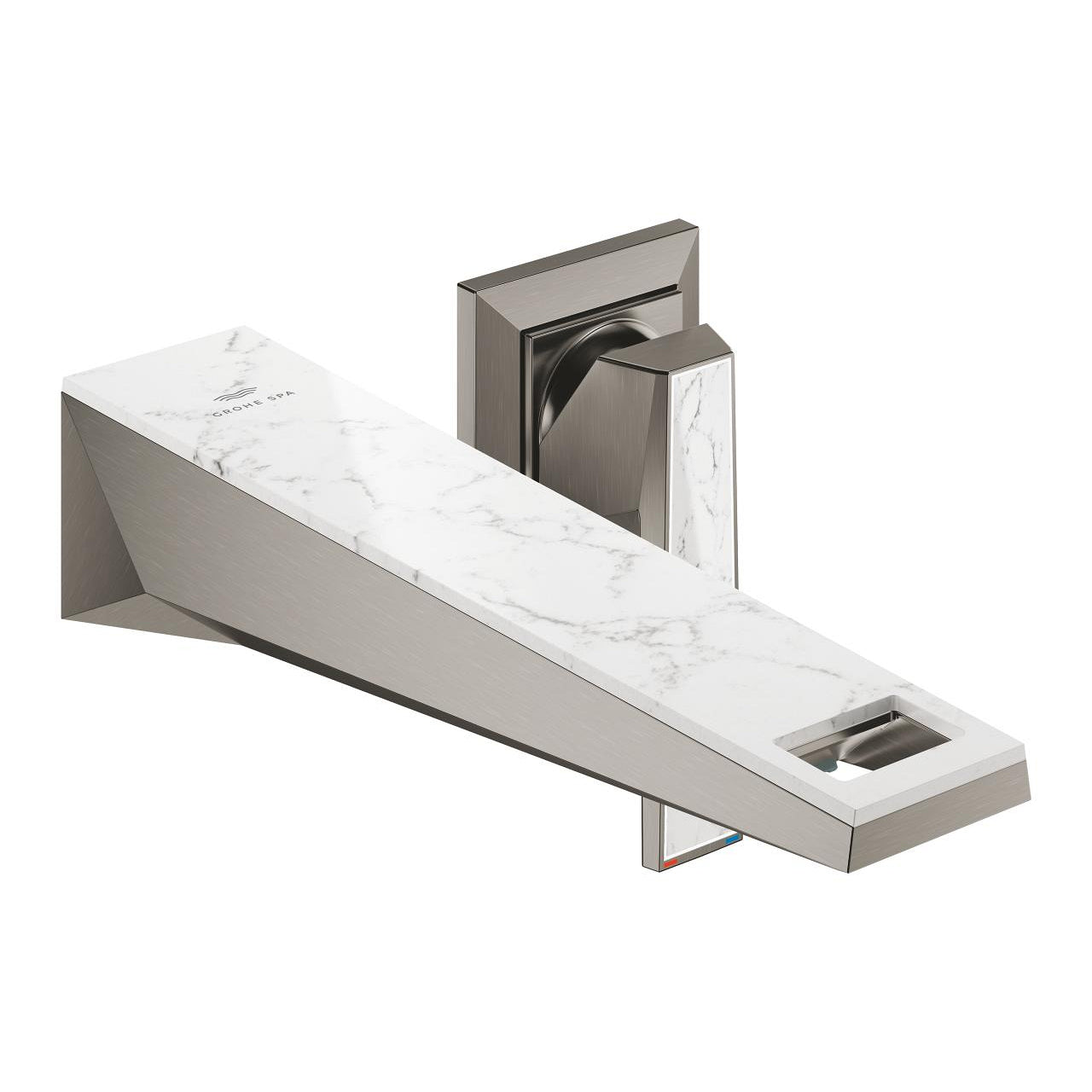 Grohe Allure Brilliant Private Collection 2 Delikli Duvardan Ankastre Lavabo Bataryası M-Boy (Sıva Üstü Grubu), Fırçalı Sert Grafit