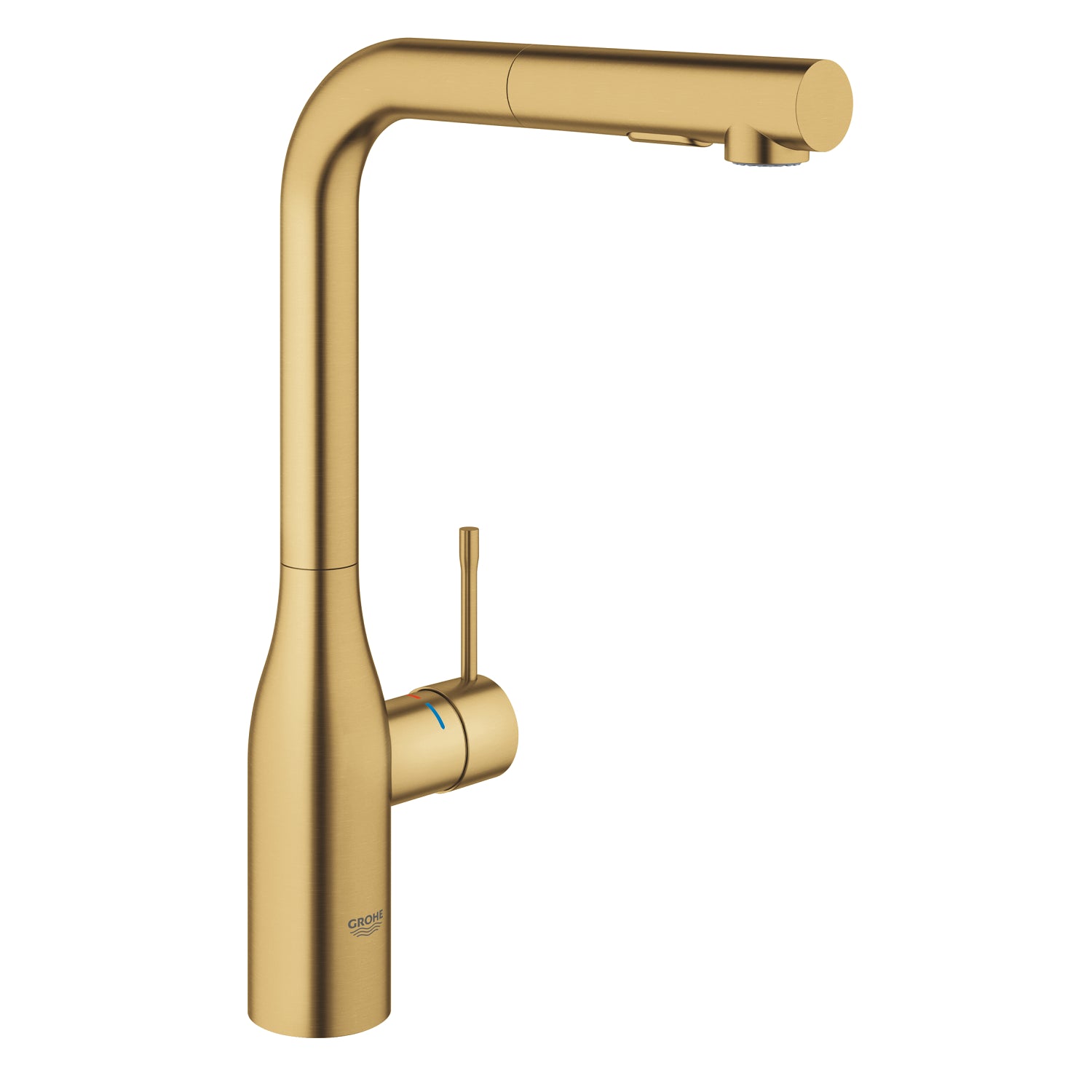 Grohe Essence Spiralli Eviye Bataryası, L Başlıklı, Fırçalı Altın - alternatif görünüm - GROHE 30270GN0