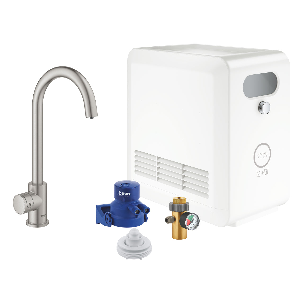 Grohe Blue Professional Mono Eviye Bataryası Seti, Paslanmaz Çelik