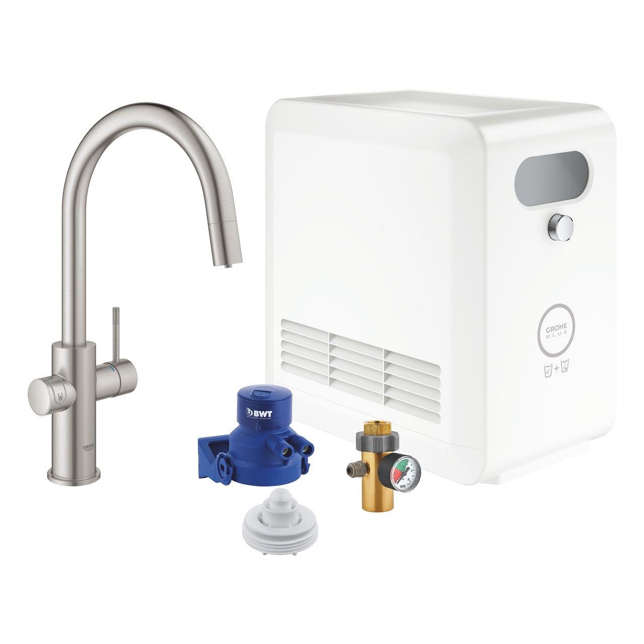 Grohe Blue Professional Eviye Bataryası Seti, Paslanmaz Çelik
