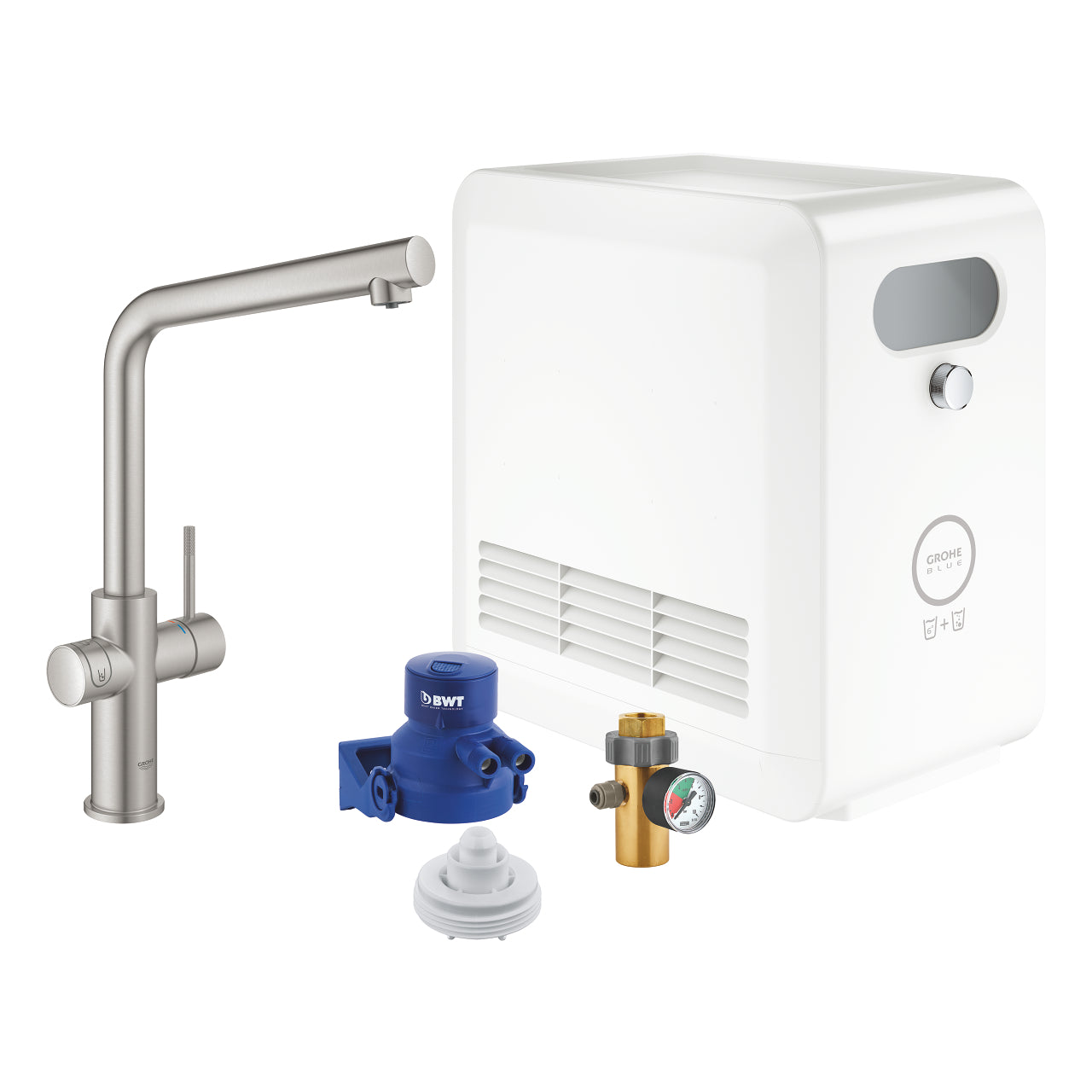 Grohe Blue Professional Eviye Bataryası Seti, Paslanmaz Çelik
