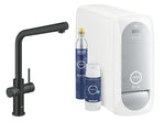 Grohe Blue Home Arıtmalı İçme Suyu ve Soda Yapan Eviye Bataryası, Kadife Siyah - GROHE 31454KS1
