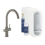Grohe Blue Home Arıtmalı İçme Suyu ve Soda Yapan Eviye Bataryası, Fırçalı Sert Grafit - alternatif görünüm - GROHE 31455AL1