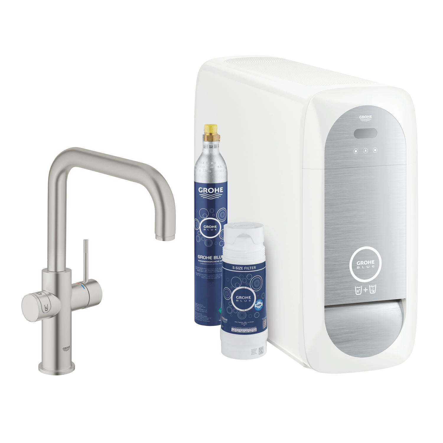 Grohe Blue Home Arıtmalı İçme Suyu ve Soda Yapan Eviye Bataryası, Paslanmaz Çelik - alternatif görünüm - GROHE 31456DC1