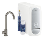 Grohe Blue Home Professional Mono Eviye Bataryası Başlangıç Seti, Fırçalı Sert Grafit - GROHE 31498AL1