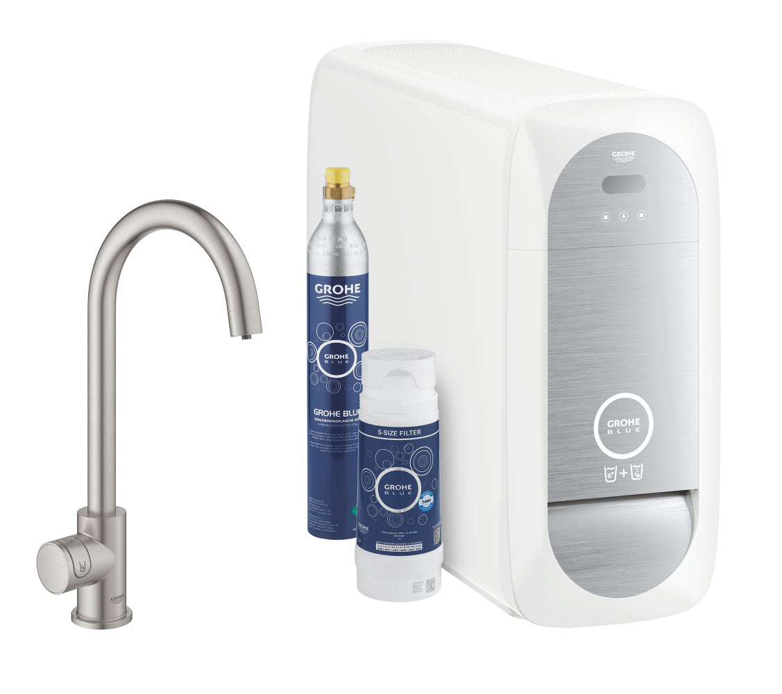 Grohe Blue Home Professional Mono Eviye Bataryası Başlangıç Seti, Paslanmaz Çelik - GROHE 31498DC1