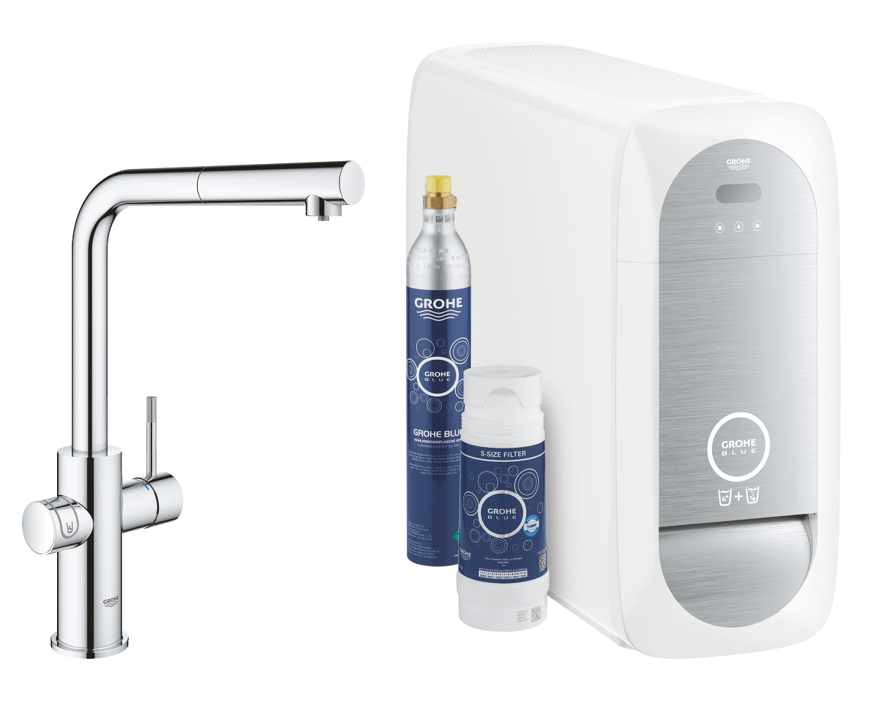 Grohe Blue Home Arıtmalı İçme Suyu ve Soda Yapan Spiralli Eviye Bataryası - GROHE 31539000