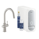 Grohe Blue Home Arıtmalı İçme Suyu ve Soda Yapan Spiralli Eviye Bataryası, Paslanmaz Çelik - alternatif görünüm - GROHE 31541DC0