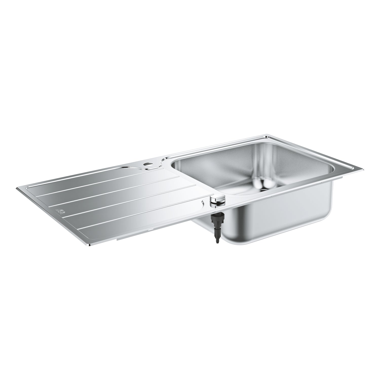 Grohe K500 Damlalıklı Tek Gözlü Eviye, Paslanmaz Çelik (Sağ-Sol Damlalıklı, 100x50 cm) - alternatif görünüm - GROHE 31563SD1
