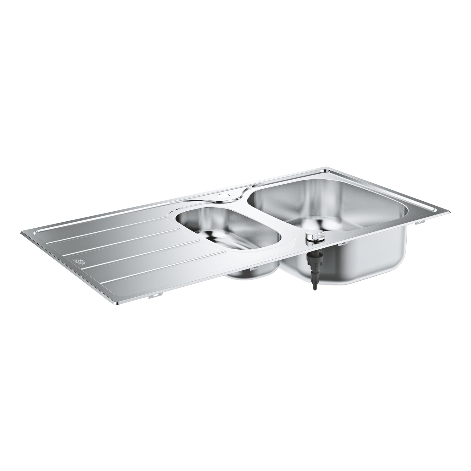 Grohe K200 Damlalıklı 1,5 Gözlü Eviye, Paslanmaz Çelik (96,5x50 cm) - alternatif görünüm - GROHE 31564SD1