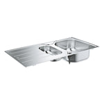 Grohe K200 Damlalıklı 1,5 Gözlü Eviye, Paslanmaz Çelik (96,5x50 cm) - alternatif görünüm - GROHE 31564SD1