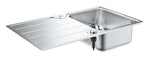 Grohe K500 Damlalıklı Tek Gözlü Eviye, Paslanmaz Çelik (Sağ-Sol Damlalıklı, 86x50 cm) - GROHE 31571SD1