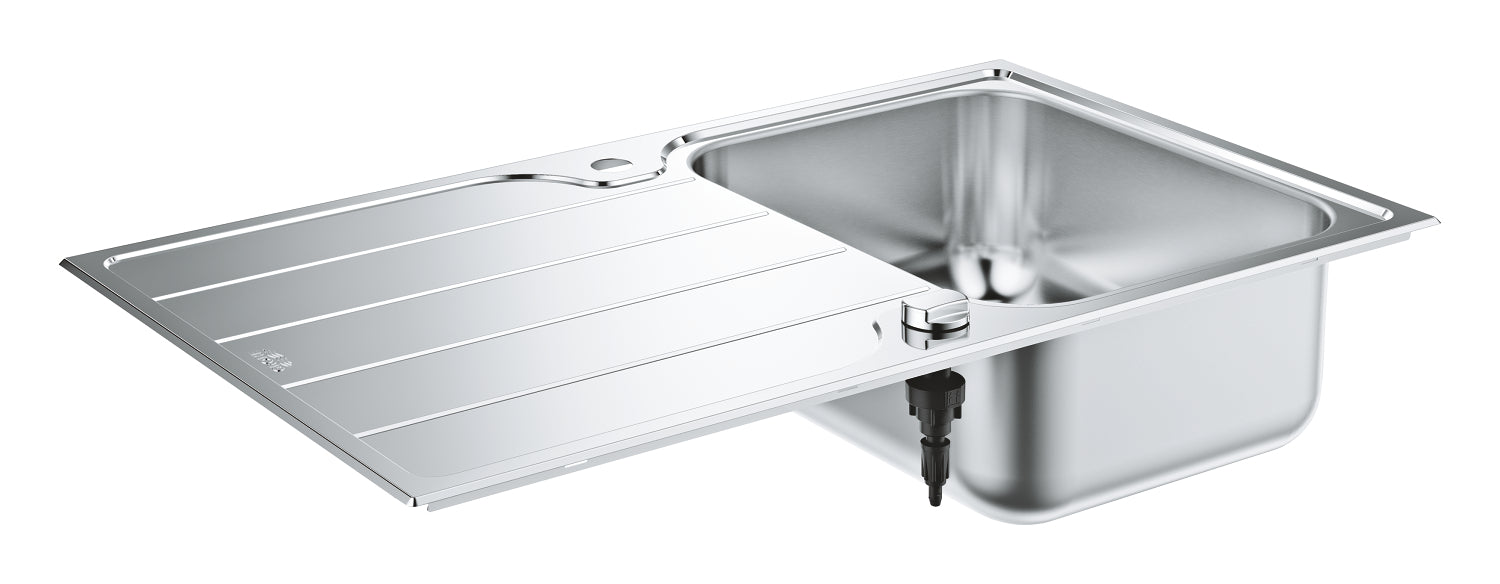 Grohe K500 Damlalıklı Tek Gözlü Eviye, Paslanmaz Çelik (Sağ-Sol Damlalıklı, 86x50 cm) - GROHE 31571SD1