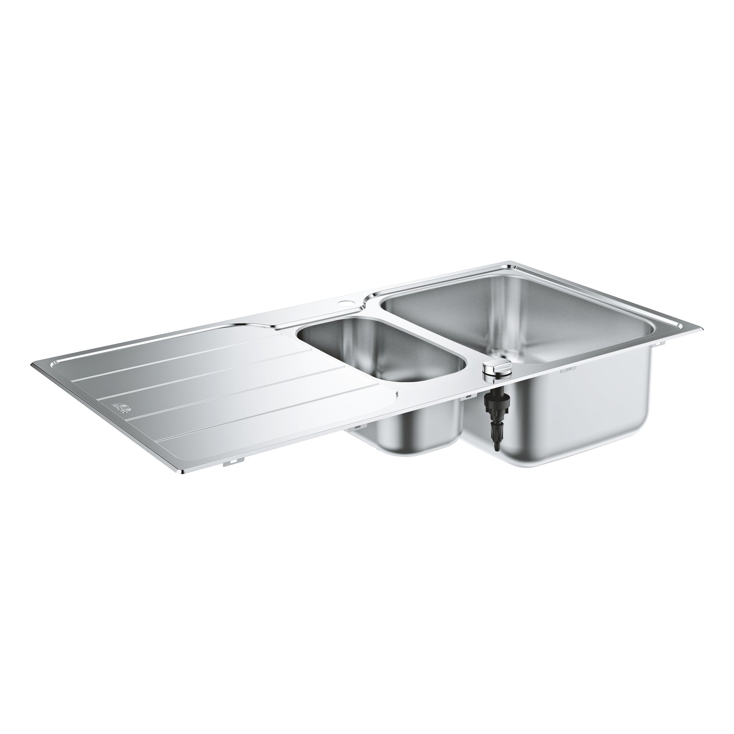 Grohe K500 Damlalıklı 1,5 Gözlü Eviye, Paslanmaz Çelik (Sağ-Sol Damlalıklı, 100x50 cm) - alternatif görünüm - GROHE 31572SD1