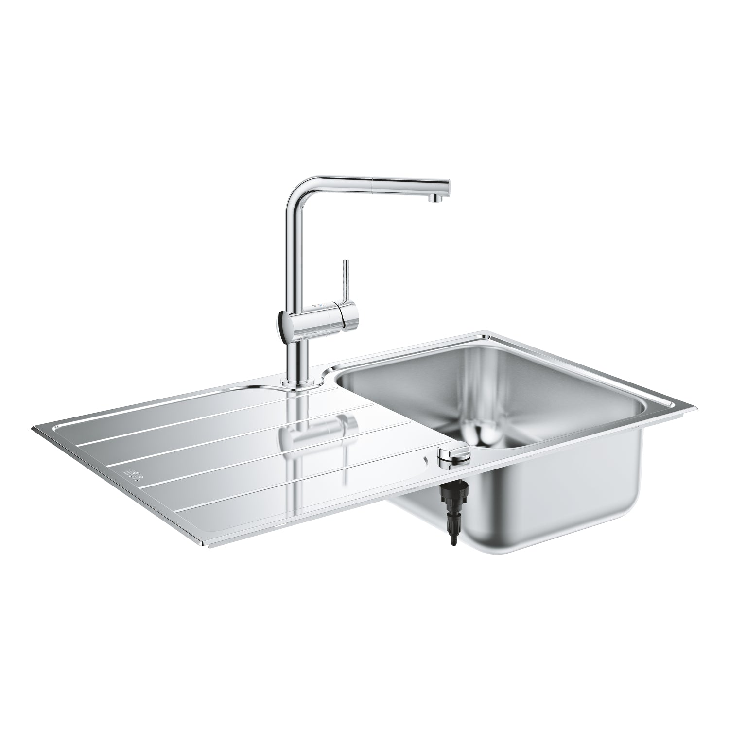 Grohe Minta El Duşlu Mutfak Bataryası ve Eviye Seti (Sağ-Sol Damlalıklı, 86x50 cm) - alternatif görünüm - GROHE 31573SD1
