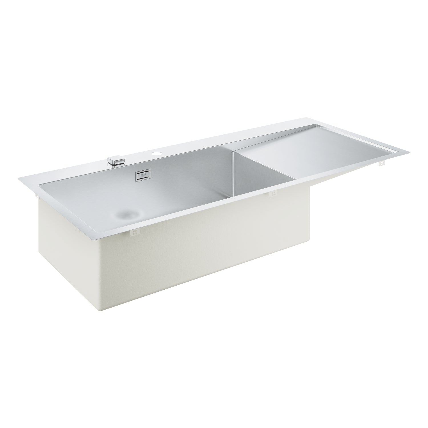 Grohe K1000 Damlalıklı Tek Gözlü Eviye, Paslanmaz Çelik (Sağ Damlalıklı, 116x52 cm) - alternatif görünüm - GROHE 31581SD1