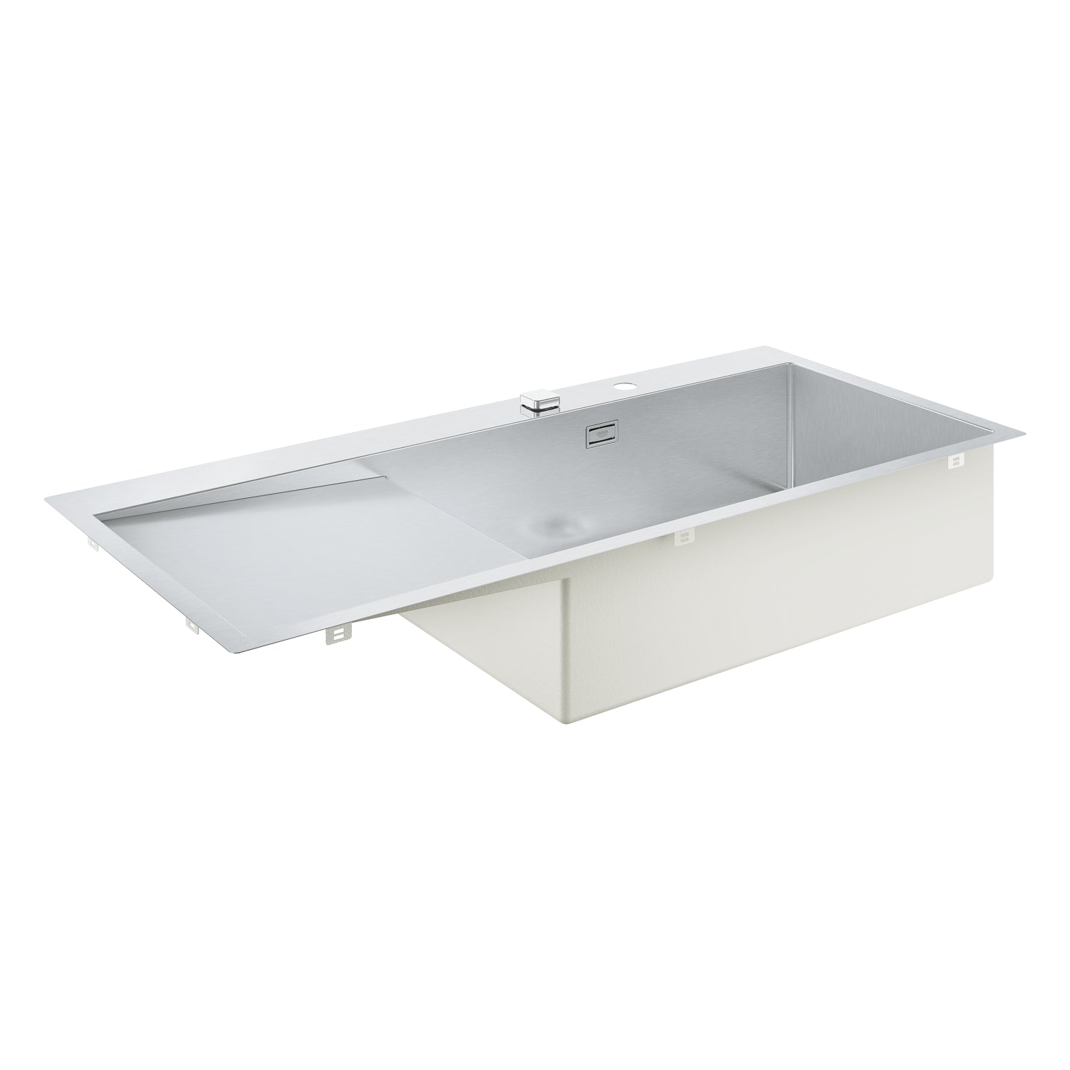 Grohe K1000 Damlalıklı Tek Gözlü Eviye, Paslanmaz Çelik (Sol Damlalıklı, 116x52 cm) - alternatif görünüm - GROHE 31582SD1