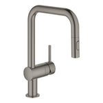 Grohe Minta Spiralli Eviye Bataryası, Döner Borulu, Fırçalı Sert Grafit - alternatif görünüm - GROHE 32322AL2