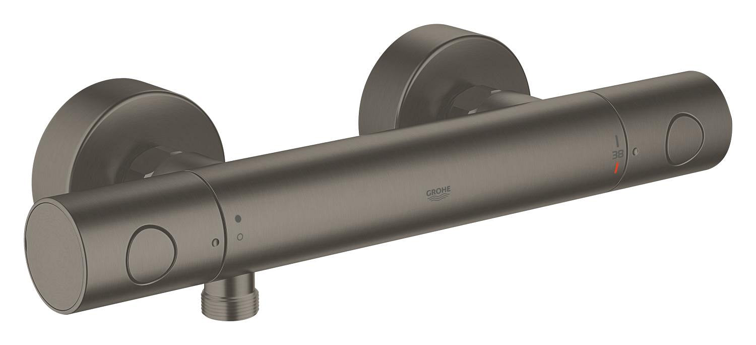 Grohe Grohtherm 1000 Cosmopolitan M Termostatik Duş Bataryası, Fırçalı Sert Grafit - GROHE 34065AL2