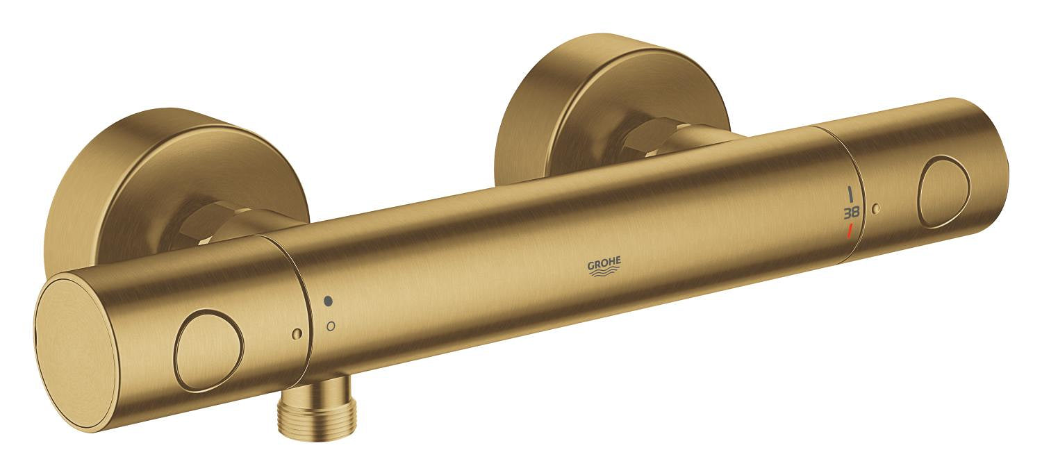Grohe Grohtherm 1000 Cosmopolitan M Termostatik Duş Bataryası, Fırçalı Altın - GROHE 34065GN2
