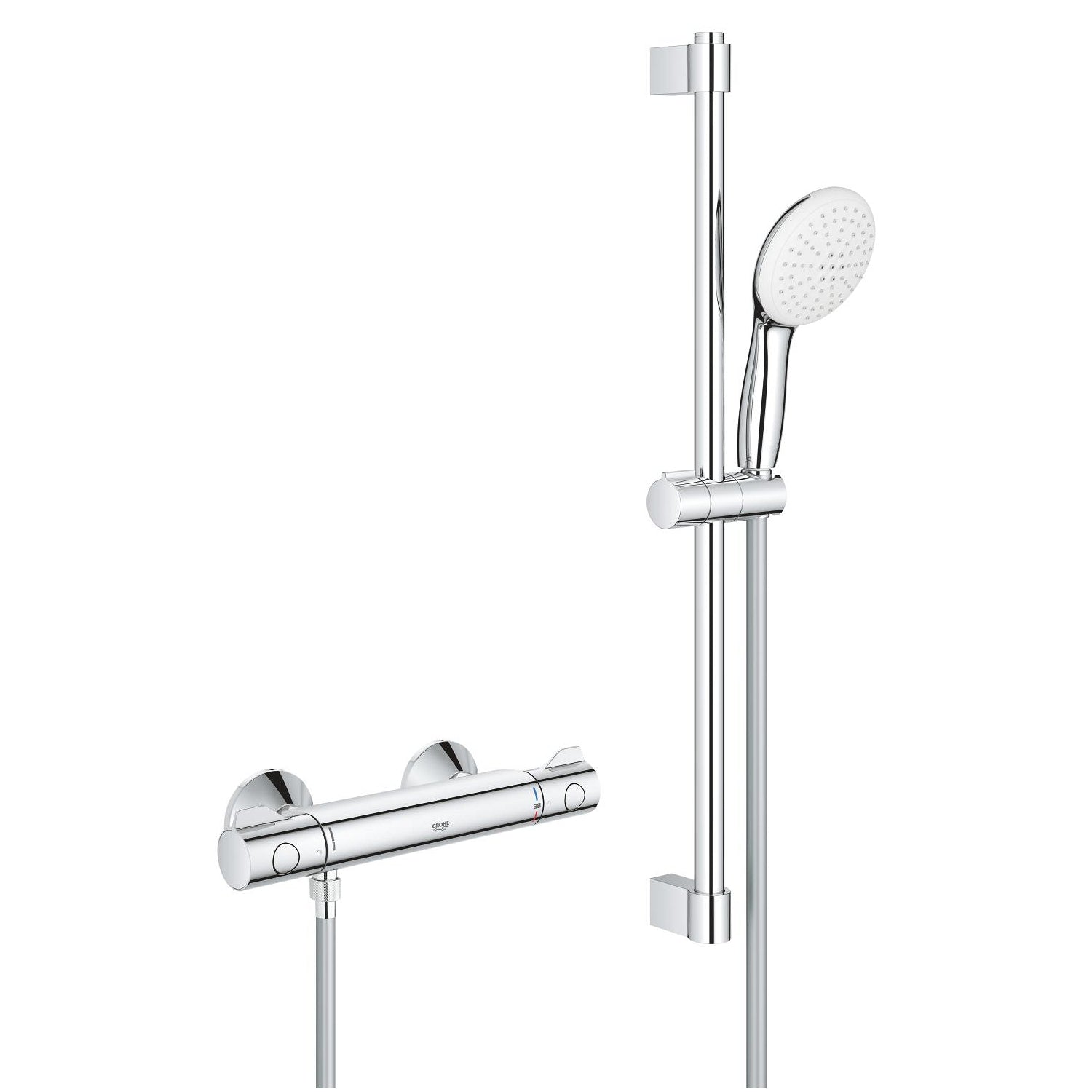 Grohe Grohtherm 800 Termostatik Duş Bataryası ve Sürgülü El Duşu Seti - alternatif görünüm - GROHE 34565002