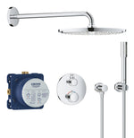 Grohe Grohtherm Perfect Ankastre Termostatik Banyo/Duş Bataryası, Tepe ve El Duşu Seti