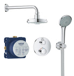 Grohe Grohtherm Perfect Ankastre Termostatik Banyo/Duş Bataryası, Tepe ve El Duşu Seti