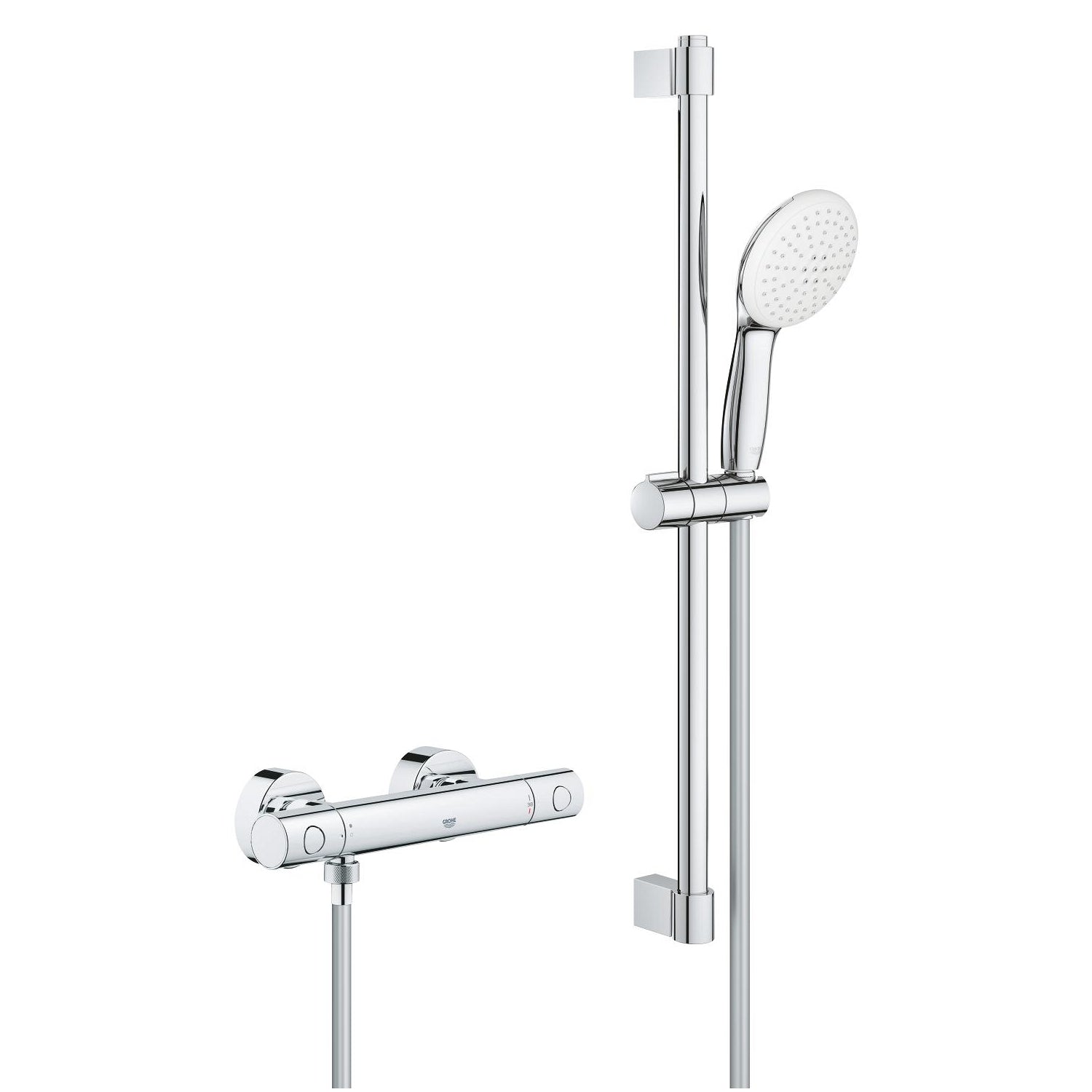 Grohe Grohtherm 800 Cosmopolitan Termostatik Duş Bataryası ve Sürgülü El Duşu Seti - alternatif görünüm - GROHE 34768001