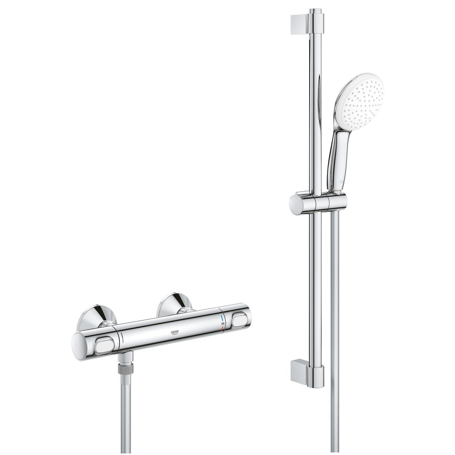 Grohe Grohtherm 500 Termostatik Duş Bataryası ve Sürgülü El Duşu Seti - alternatif görünüm - GROHE 34796001