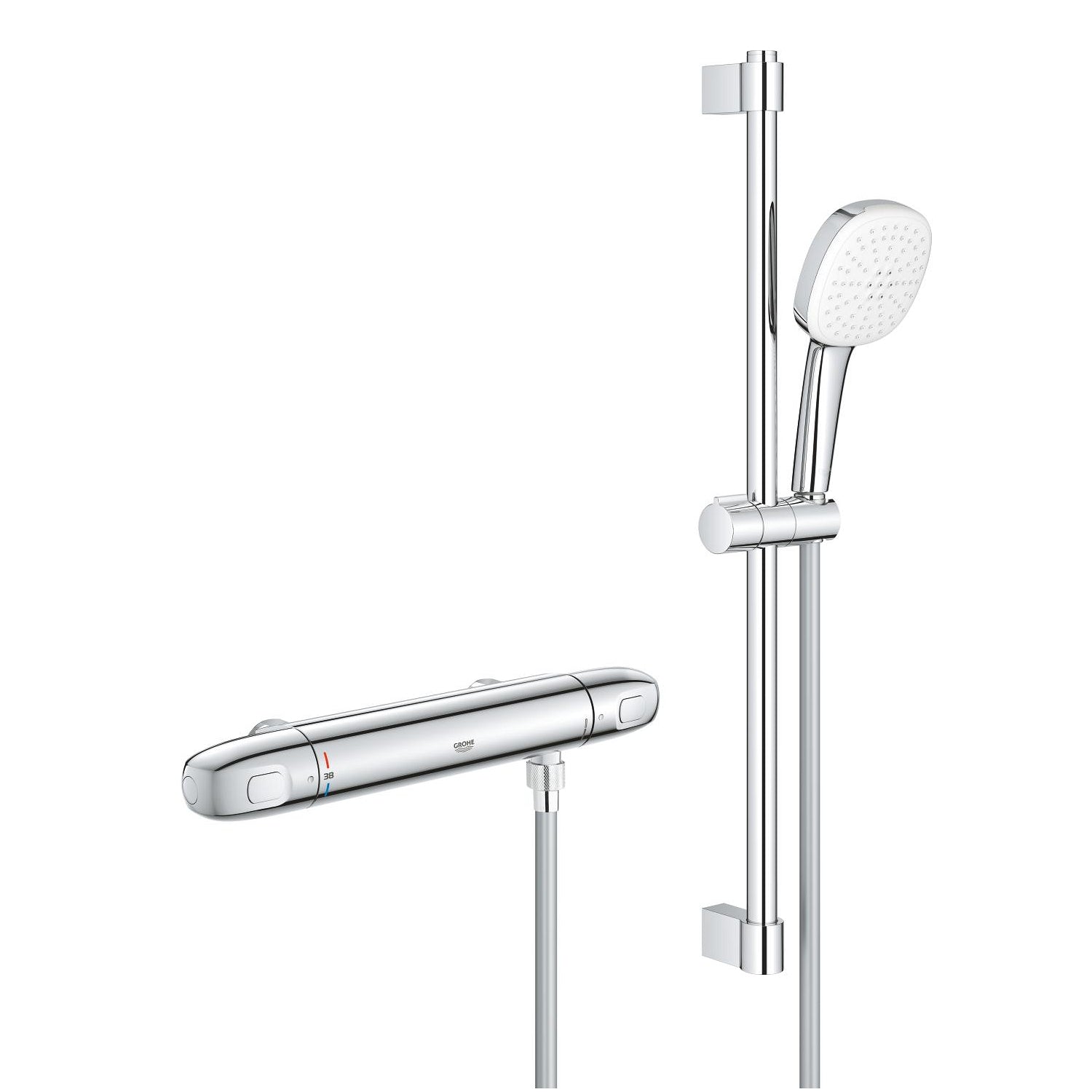 Grohe Grohtherm 1000 Termostatik Duş Bataryası ve Sürgülü El Duşu Seti - alternatif görünüm - GROHE 34819005