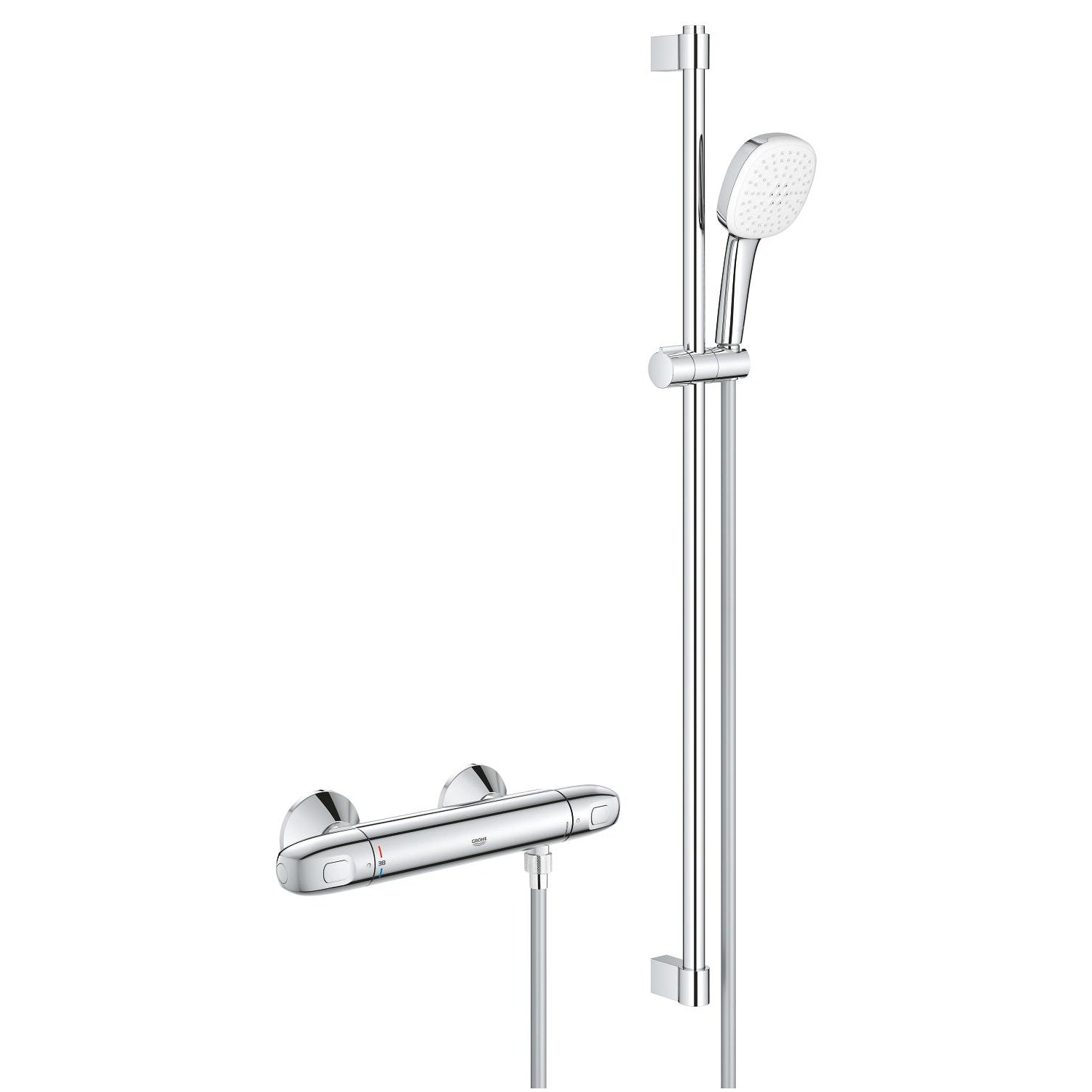 Grohe Grohtherm 1000 Termostatik Duş Bataryası ve Sürgülü El Duşu Seti - alternatif görünüm - GROHE 34824005