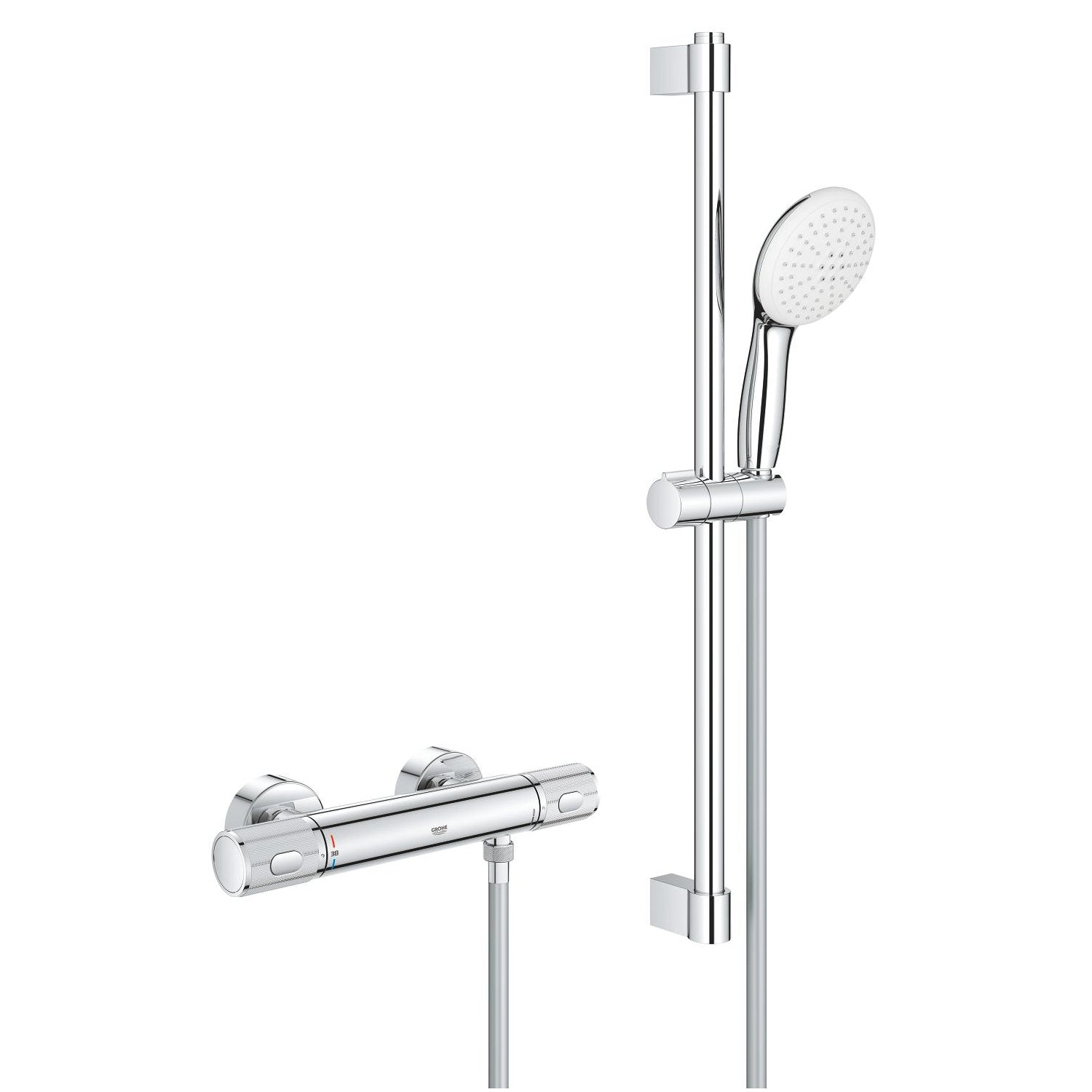 Grohe Grohtherm 1000 Performance Termostatik Duş Bataryası ve Sürgülü El Duşu Seti - alternatif görünüm - GROHE 34834001
