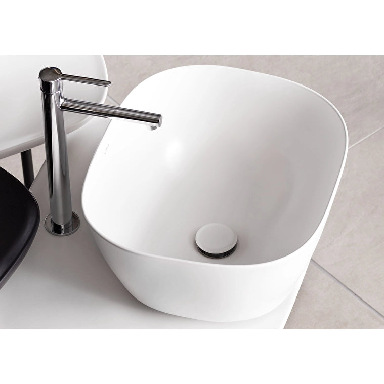 VitrA Plural Kare Yüksek Çanak Lavabo, 45 cm, Mat Beyaz