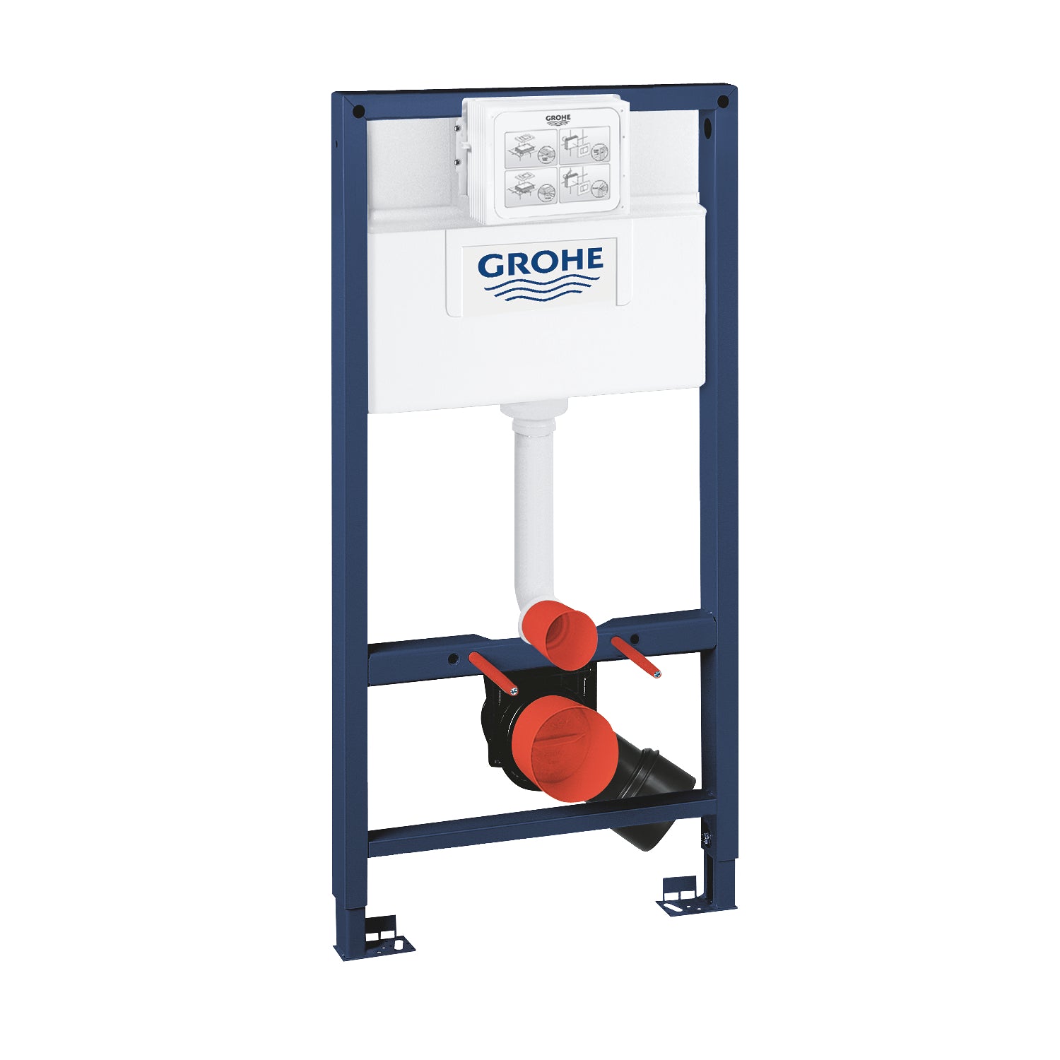 Grohe Rapid SL Gömme Rezervuar, Pnömatik, Duvar İçi Alçıpan Tipi (Kısa - 98 Cm) - alternatif görünüm - GROHE 38525001