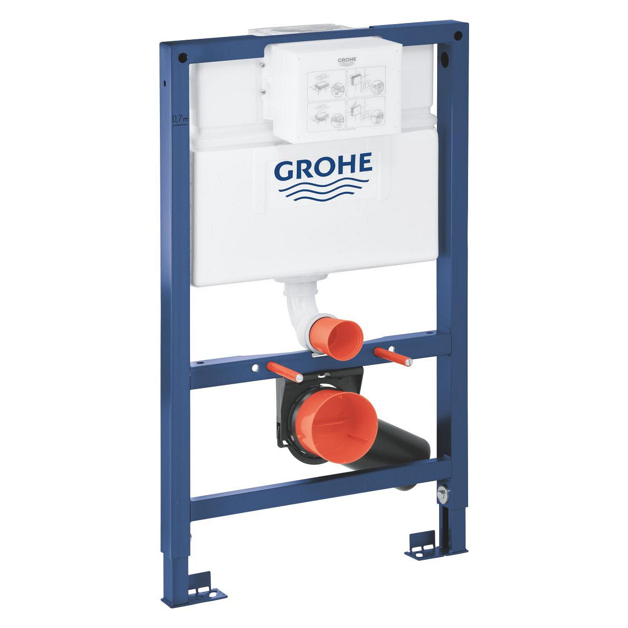 Grohe Rapid SL Gömme Rezervuar, Pnömatik, Duvar Önü Alçıpan Tipi, (Kısa - 82 Cm)