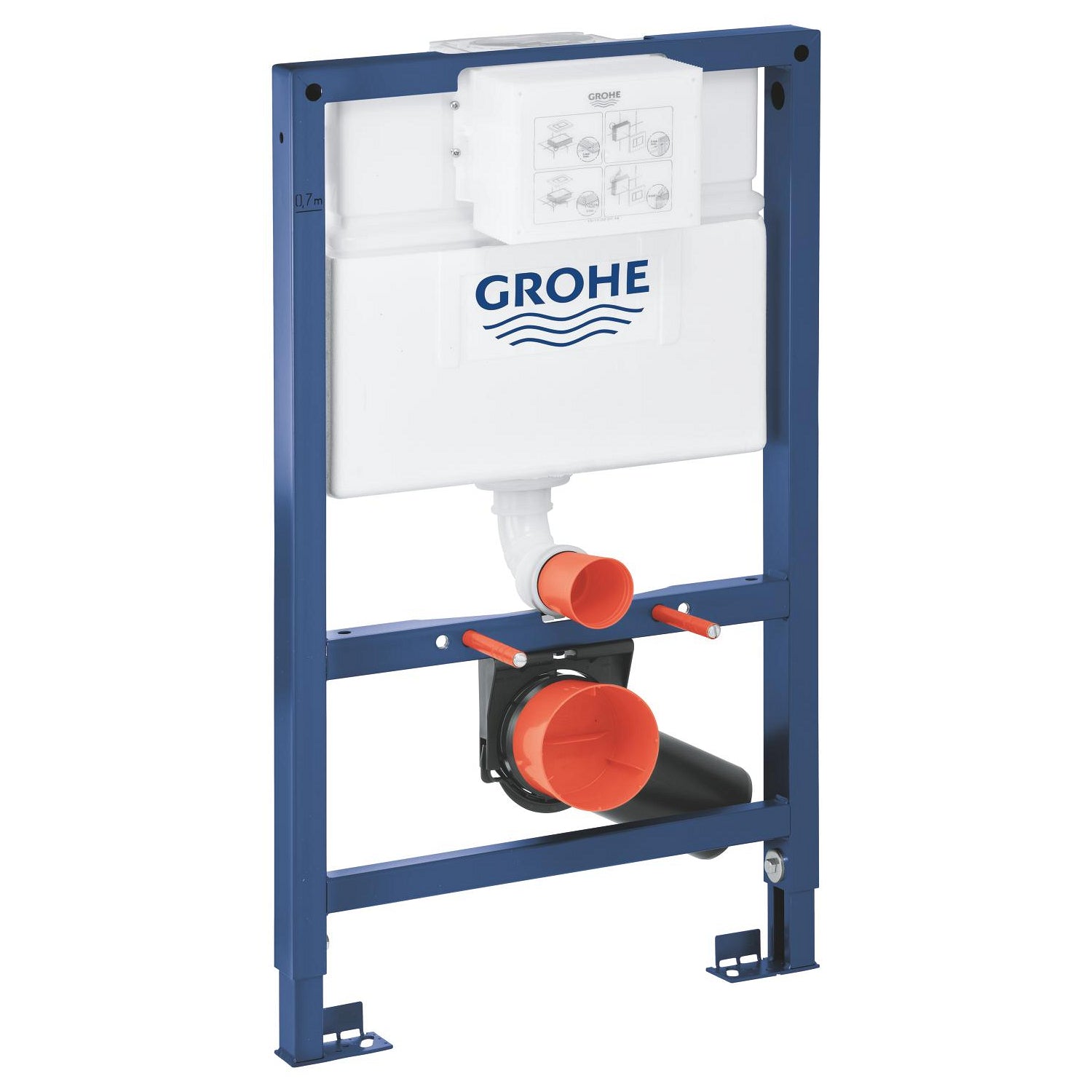 Grohe Rapid SL Gömme Rezervuar, Pnömatik, Duvar Önü Alçıpan Tipi, (Kısa - 82 Cm) - alternatif görünüm - GROHE 38526000