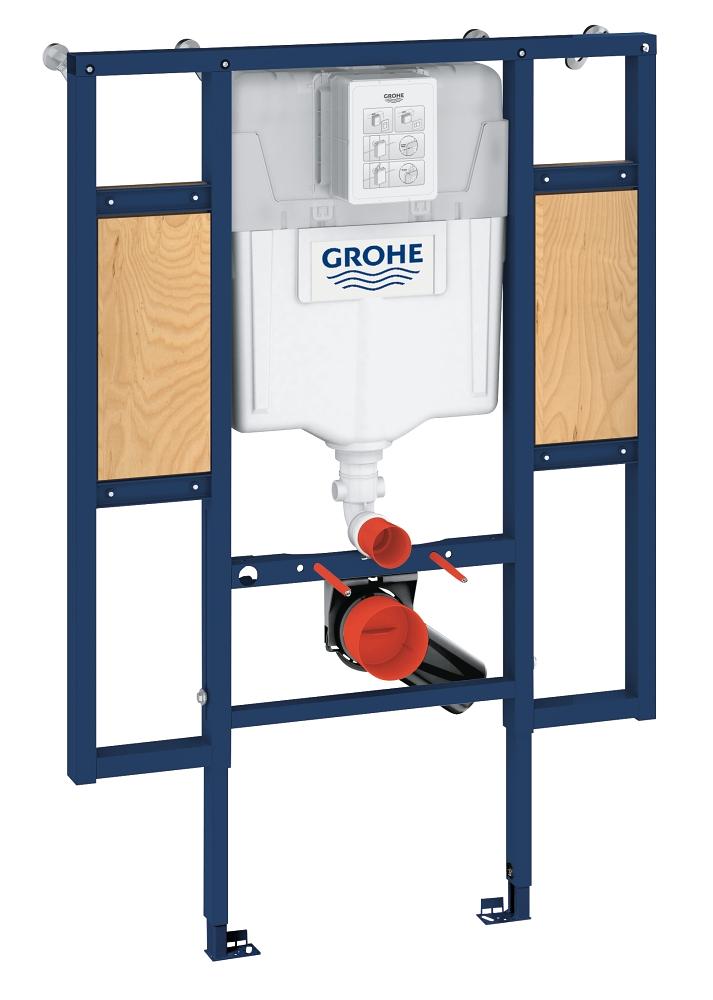 Grohe Rapid SL Engelli Klozetleri İçin Gömme Rezervuar, Sırt Destek Elemanlarıyla Birlikte